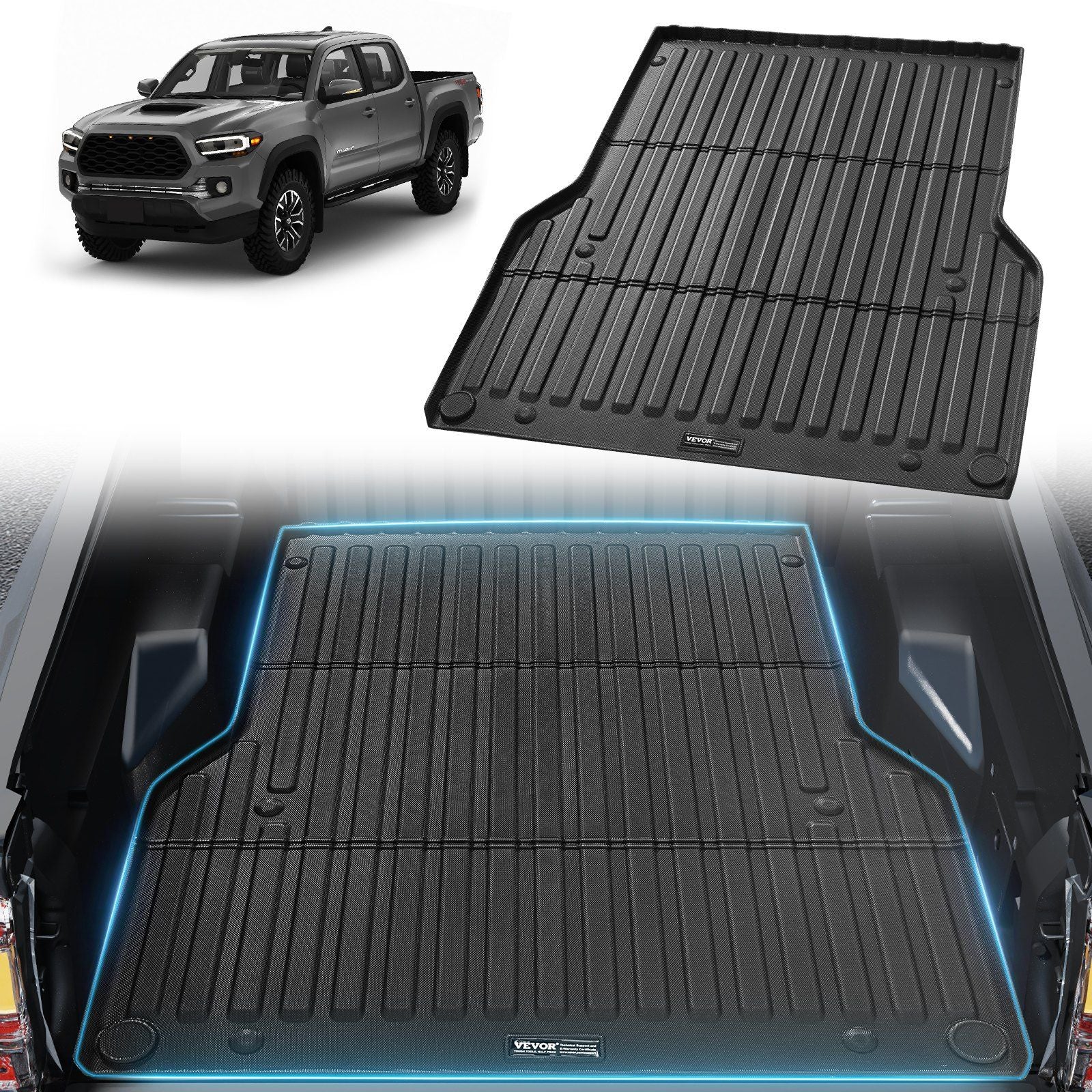 Vevor Truck Bed Mat Fit 2005-2023 Toyota Tacoma Tpe Truck Bed Liner Accessories